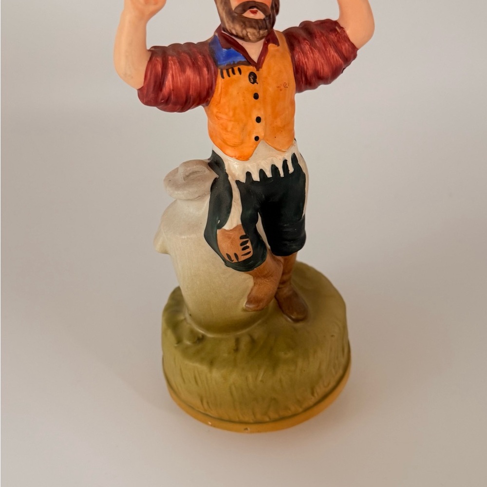Vintage 1972 CMI Boston Sankyo Musical Figurine Dairyman Music Box -Made in Japa